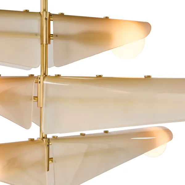 Sycamore 3 Ceiling Lamp Brass / Dusk Pink