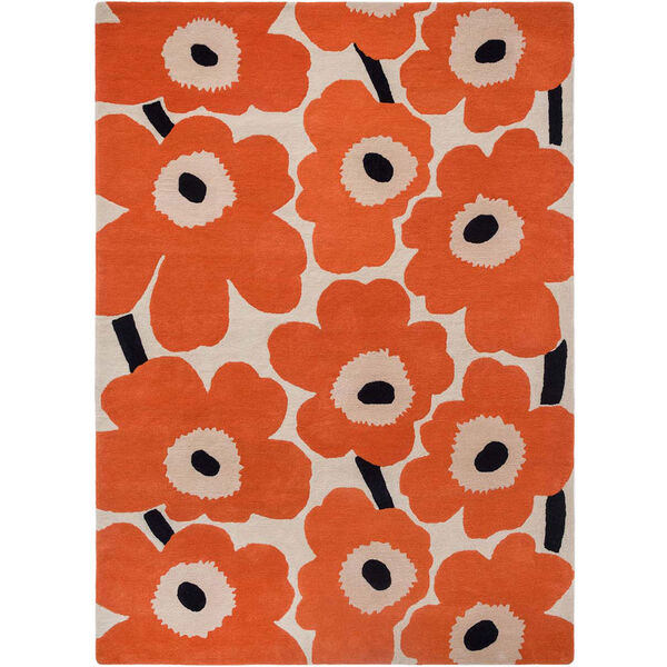 Marimekko Unikko Matto 200x280 cm Oranssi Punainen