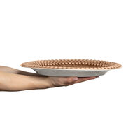 Bubbles Oval Platter 35 cm Cinnamon