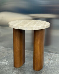 Vikman Sidebord Eik / Travertin