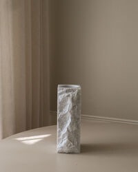 Edge Vase Medium White Carrara