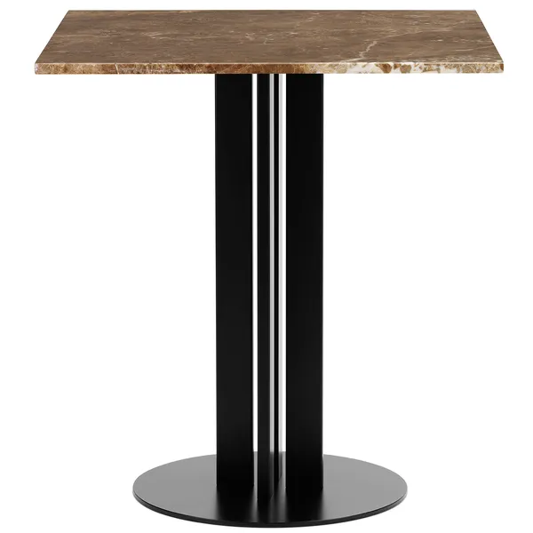 Scala Café Table H75 70x70 cm Marble Cafébord Fremstillet af marmor Bordplade i marmor 70x70 cm Brunt