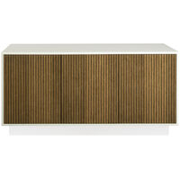 Line Burned Walnut Skjenk med 3 Dører Hvit