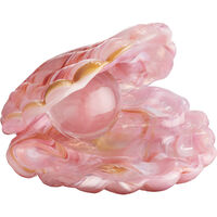 Mother of Pearl Konstglas Rosa