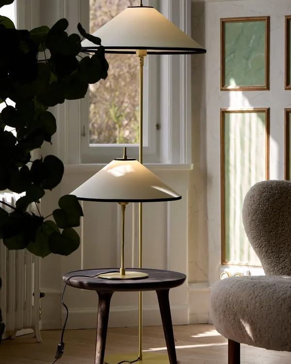 Tafta Bordlampe Ø40 cm Sort / Off-white