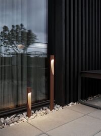 Flindt Garden Pullert Kort Corten Spiss med Adapter 4000K