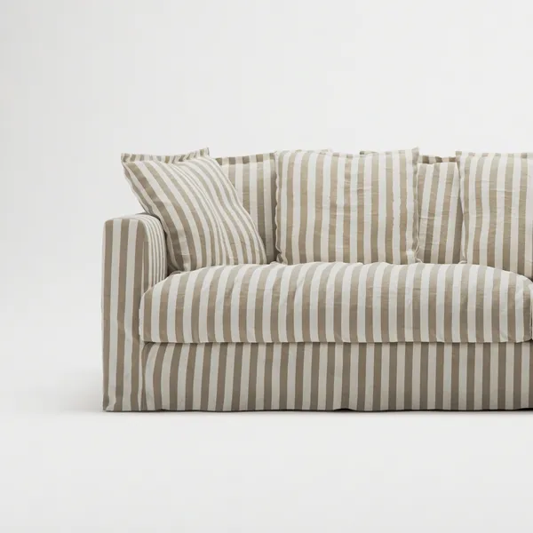 Betræk Til Le Grand Air 4-personers Sofa Hør Gentle Ribbon