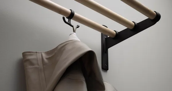 Nostalgi Hattuteline / Kenkähylly 100 cm Musta / Koivunvärinen