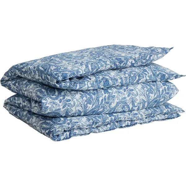 Porcelain Paisley Påslakan 220x220 cm Lake Blue