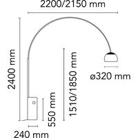 Arco K Golvlampa Crystal