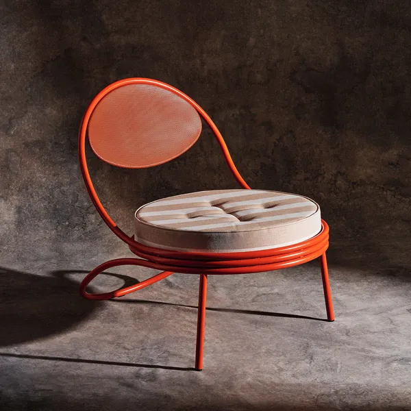 Copacabana Loungestol Oransje / Leslie Stripe 040