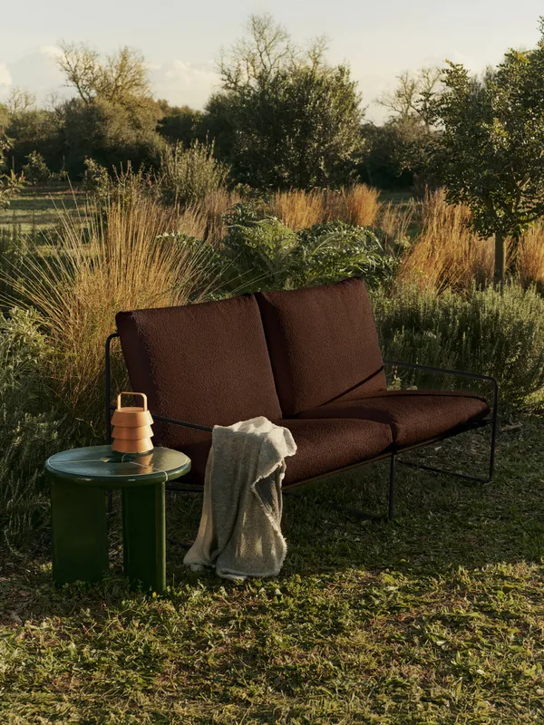 Desert 2-Personers Sofa Sort / Kastanje