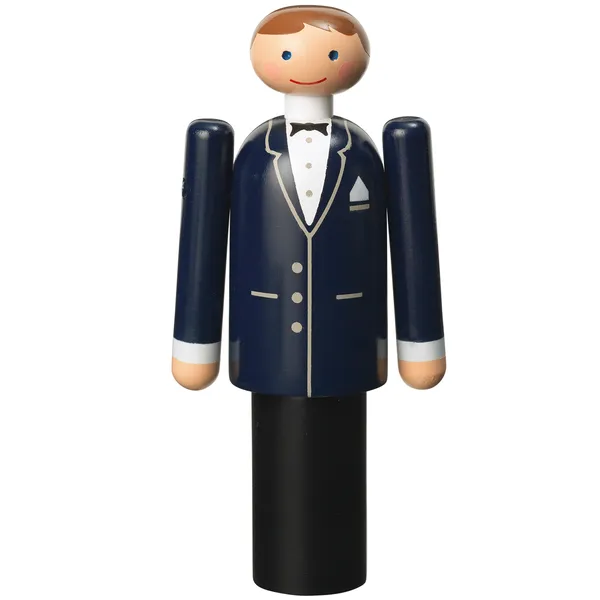Groom Træfigur H12 cm Blå/Sort / Hvid