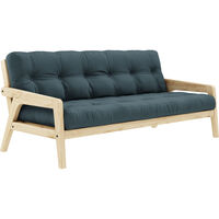 Grab Bäddsoffa Med Madrass Klarlackad / Petrolblå