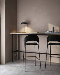 Dosina Barstol 75 cm Sort Eg / Black Leather