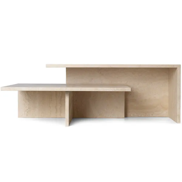 Distinct Grande Duo Sofabord 133x70 cm Cashmere