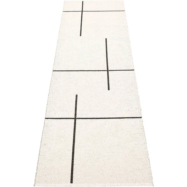 Fred Tæppe 70x270 cm Black / Vanilla