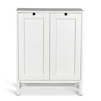 Falsterbo Cabinet Covered Doors 90 cm White Lacquer