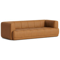 Quilton 3-Sitssoffa Läder Sense Cognac