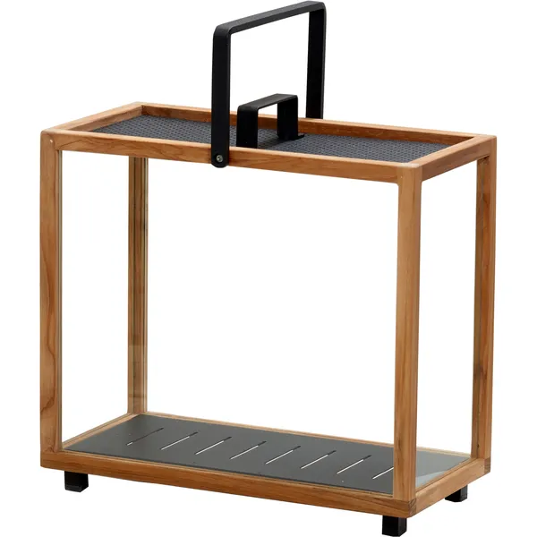 Lighthouse Lanterne Rectangle Teak / Grey