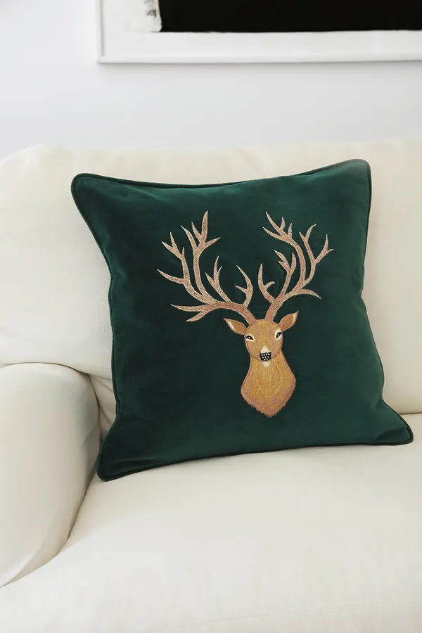 Reindeer Tyynynpäällinen 50x50 cm Vihreä