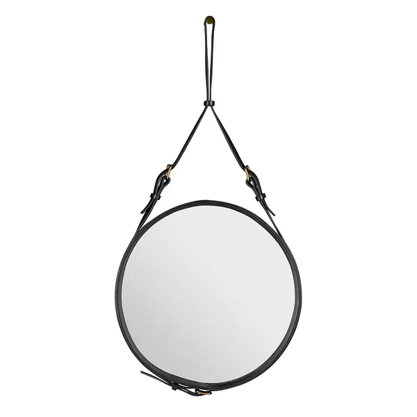 Adnet Veggspeil Sirkulær 70 cm Brun