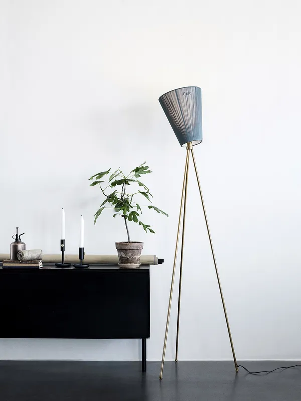 Oslo Wood Gulvlampe Jubileumsmodell Gold/Green