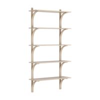 Levi Wall Shelf 90 cm Big Brass / White Pigmented Oak
