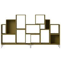 Stacked Configuration 3 Book Shelf Dark Green