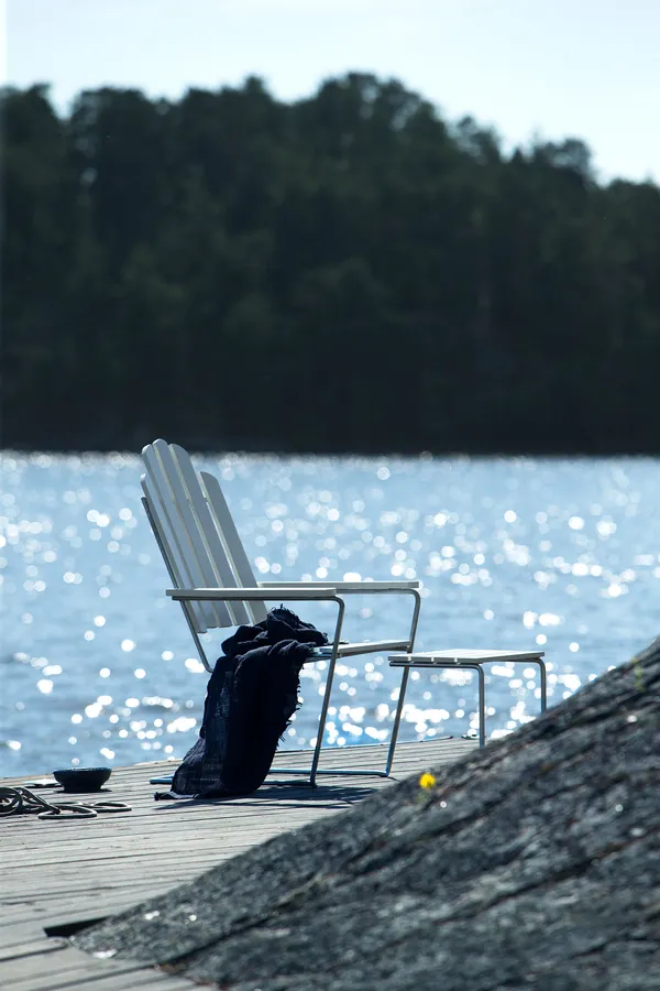 Lenestol A3 Hvitlakkert Eik / Varmgalvanisert Stål