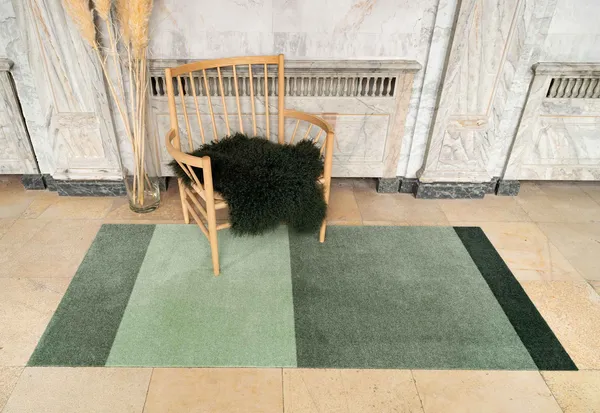 Stripes Tæppe Lysegrønt / Mørkegrønt 90x200 cm