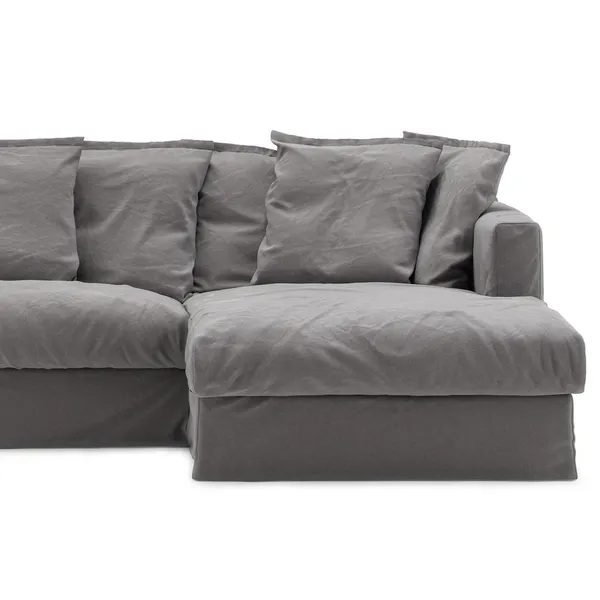 Stopning Til Le Grand Air 3-seter Sofa Bomull Divan Høyre Grå
