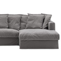 Stopning Til Le Grand Air 3-seter Sofa Bomull Divan Høyre Grå
