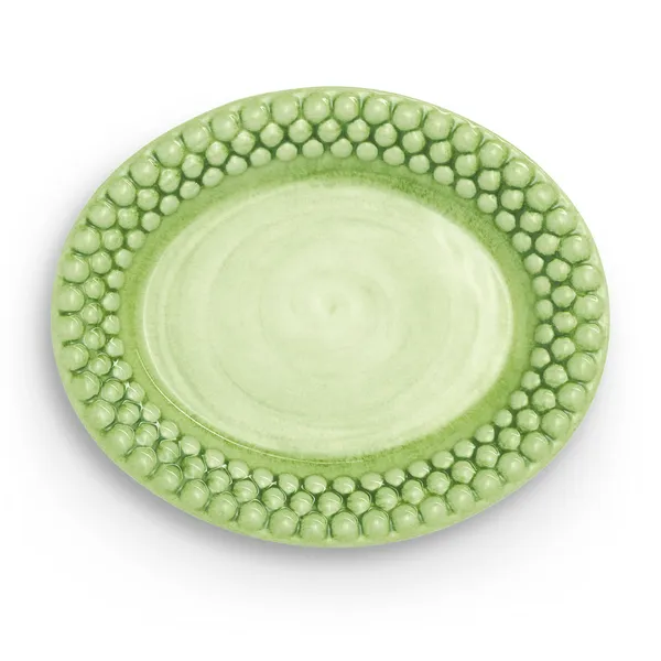 Bubbles Oval Tallerken 20cm Grøn