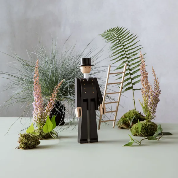 Chimney Sweeper Træfigur Sort
