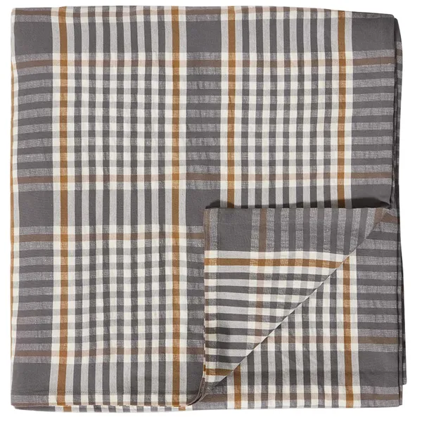 Checked Duk 150x350 cm Grå / Vit / Fudge