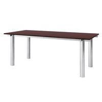 Atura Spisebord 200x90 cm Rustfrit Stål / Burgundy