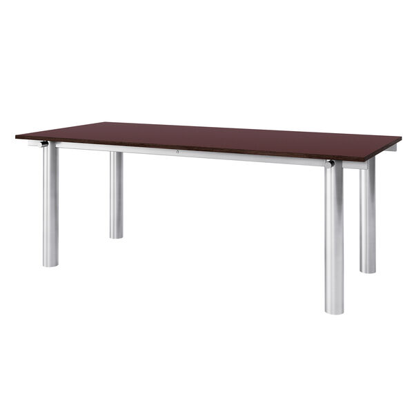 Atura Spisebord 200x90 cm Rustfrit Stål / Burgundy