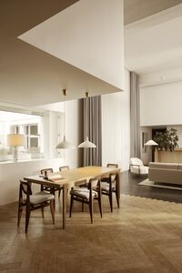 Gravity Bordlampe Liten White Marble / Canvas