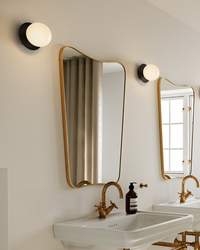 Liila 1 Væg-/Loftslampe 140 mm Sort / Opal