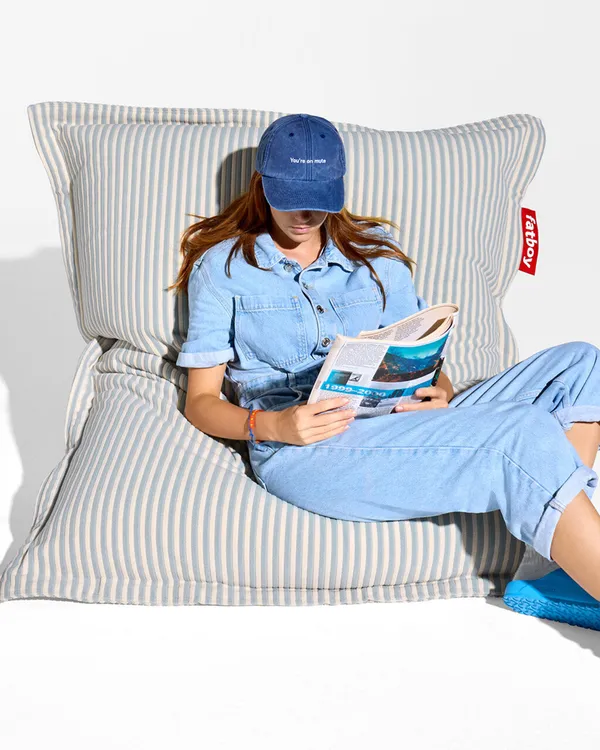 Original slim Terry Bean Bag Blizzard Blue Creme