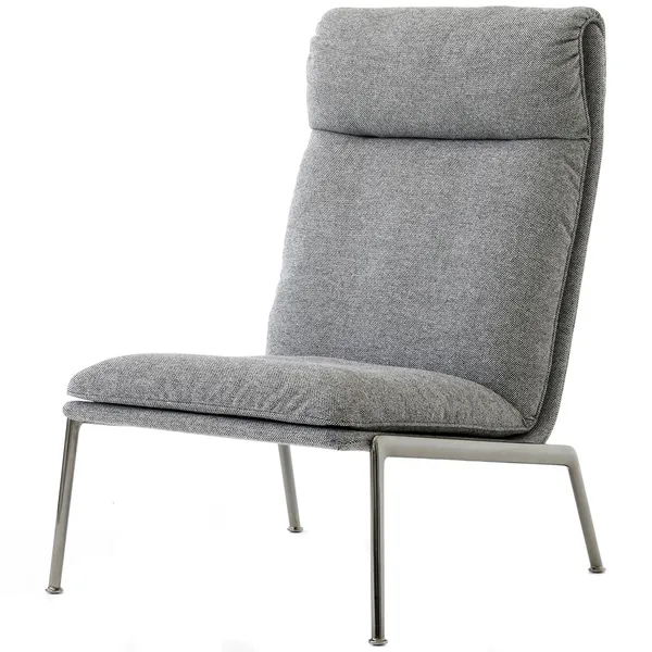 Muno LN16 Loungestol Høj Ryg Dark Chrome / Hallingdal 0126