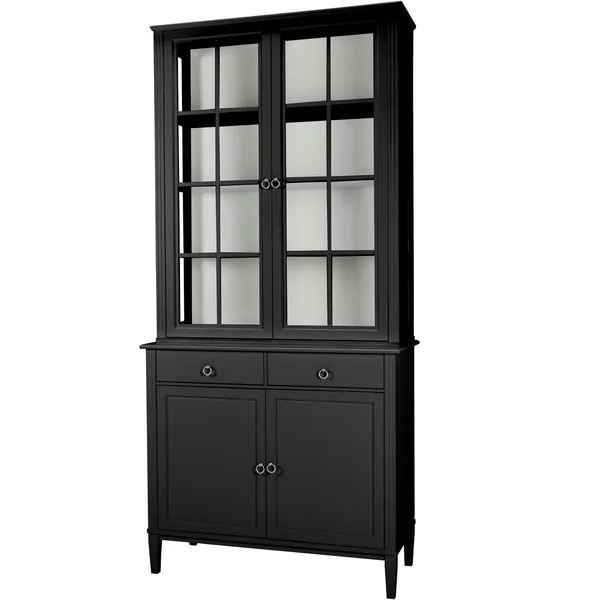Stockholm 2.0 Vitrin Överskåp 99x34x124 Svart