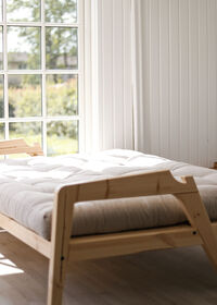 Grab Bäddsoffa Med Madrass Klarlackad / Beige