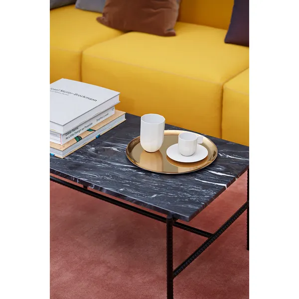 Rebar Rectangular Coffee Table Soft black marble