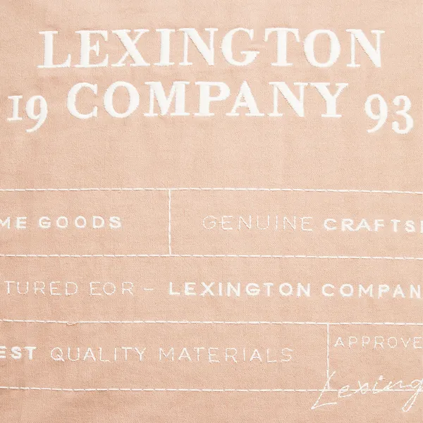 Logo Organic Cotton Canvas Pudebetræk 50x50 cm Hvidt/Beige