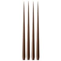Antiklys Lakeret 42 cm 4-pak Hazelnut