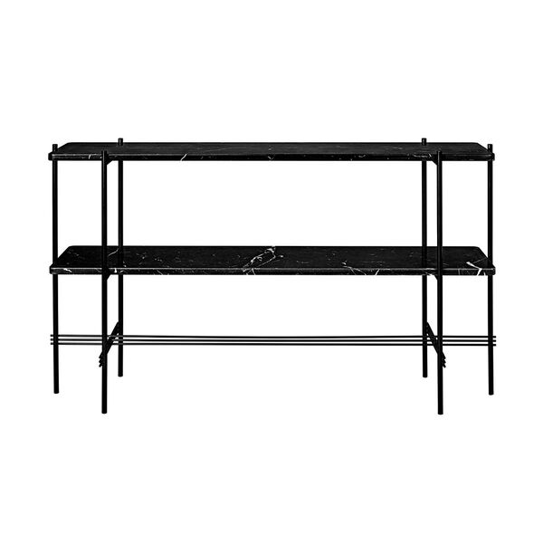 Ts Console 2 Hyllor Svart/Svart Marmor