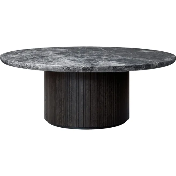 Moon Salongbord Rundt Ø120 H45 Brown Black / Grå Marmor
