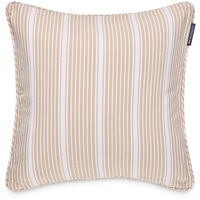 Classic Striped Organic Cotton Twill Tyynynpäällinen 50x50 cm Valkoinen / Beige